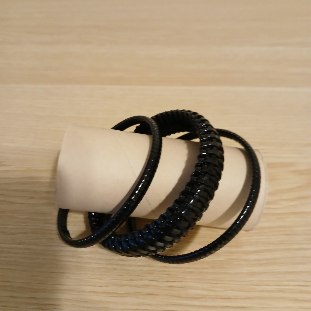 Black Bangle Bracelet Set